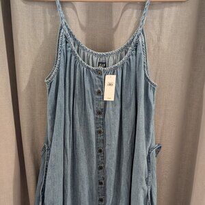 Gap Button-down Denim Maxi Dress